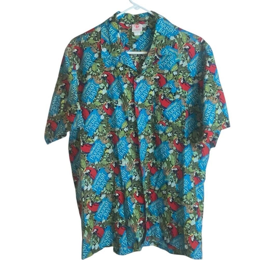 Captain Morgan’s Parrot Vintage Scorpio Bay Hawaiian Shirt Men’s Large USA Made